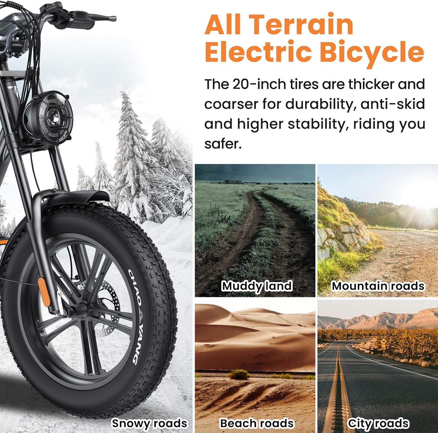 1500W Electric Bike for Adults,20" Fat Tire Ebike,with 48V 15.6AH Removable Battery Electric Bicycles,Acc Cruise Control and 7-Speed Gear Electric Dirt Bike UL Certified