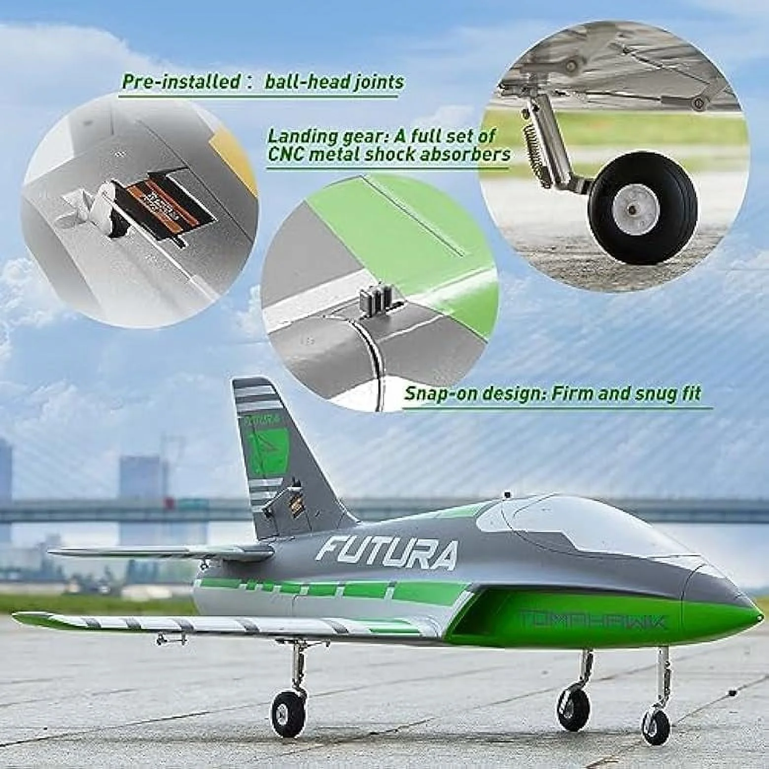 FMS Rc Jets Futura 64MM EDF Sport Jet Yellow rc Airplanes for Adults for Trainers EDF for Beginners 6 Channel Remote Control Planes PNP(NO Transmitter Batteries and Charger)