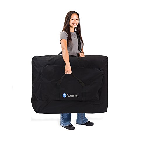 EARTHLITE Portable Massage Table LUNA - Ultra-Lightweight, Patented Aluminum Reiki Frame incl. Flex-Rest Face Cradle & Carry Case (29lb)