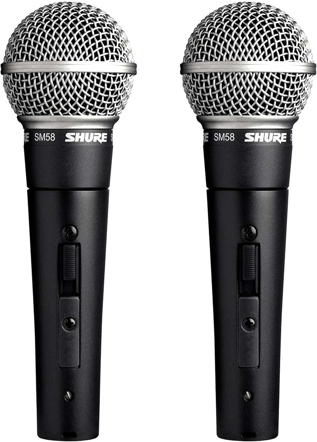 Shure SM58S Professional Vocal Microphone w/On/Off Switch (2 Pack)