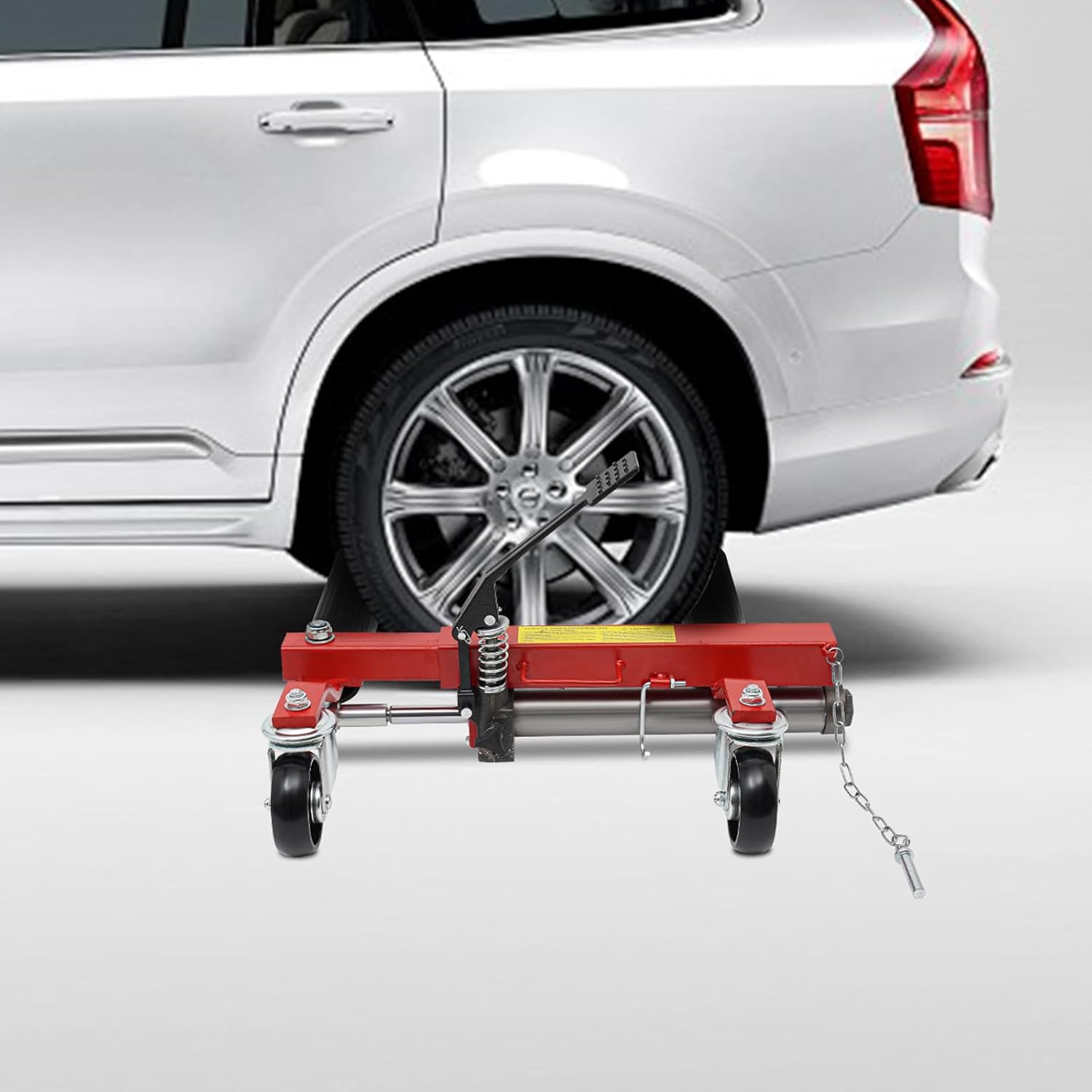 Wheel Dolly 1500LBS Load Capacity Wheel Dolly Car Skate Heavy Duty Vehicle Positioning with Ratcheting Foot Pedal Ratchet Type Tire Skate Tire Jack for Car Truck RV Trailer