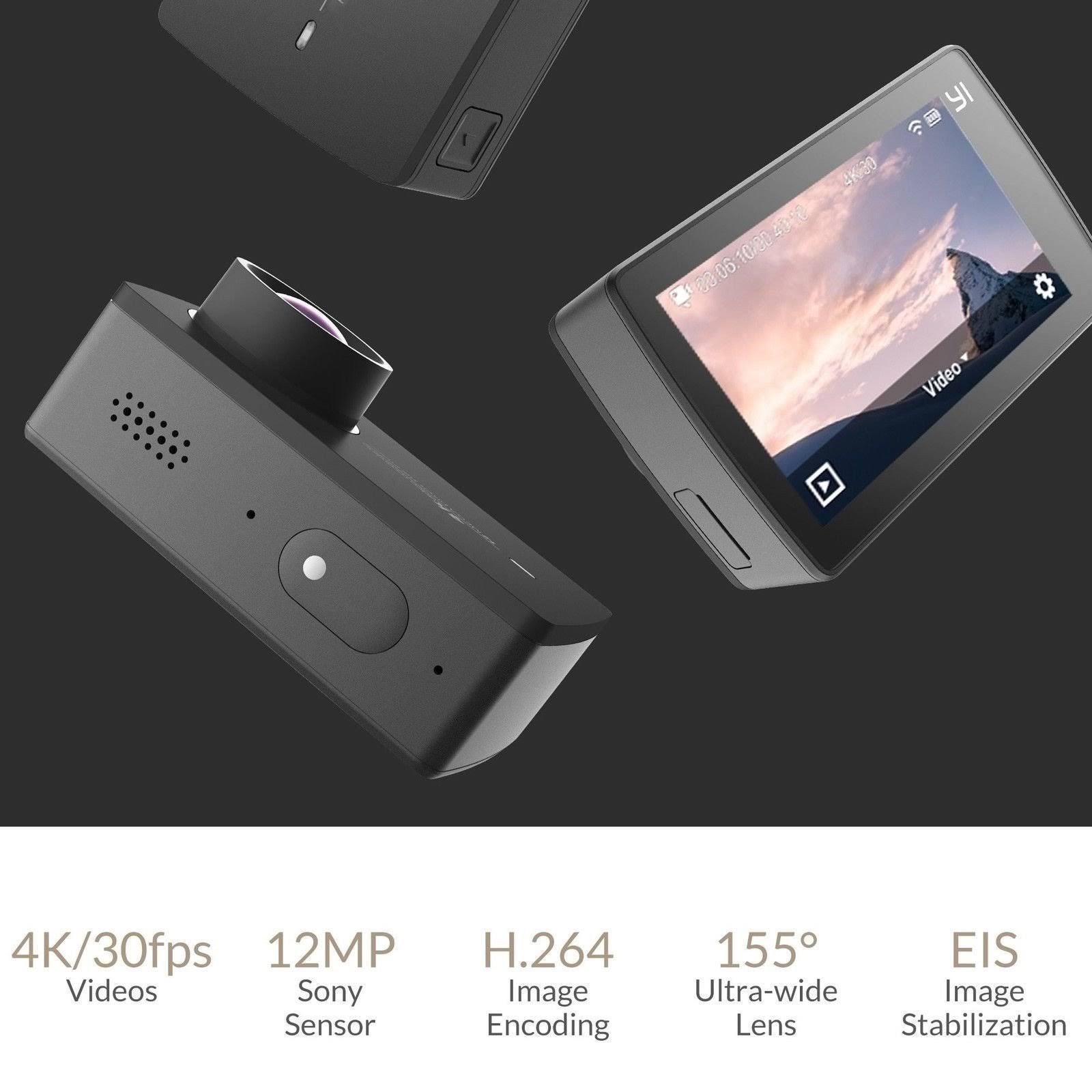 YI 4K Action Camera 12.0 MP Ultra HD Action Camera - 4K - Night black
