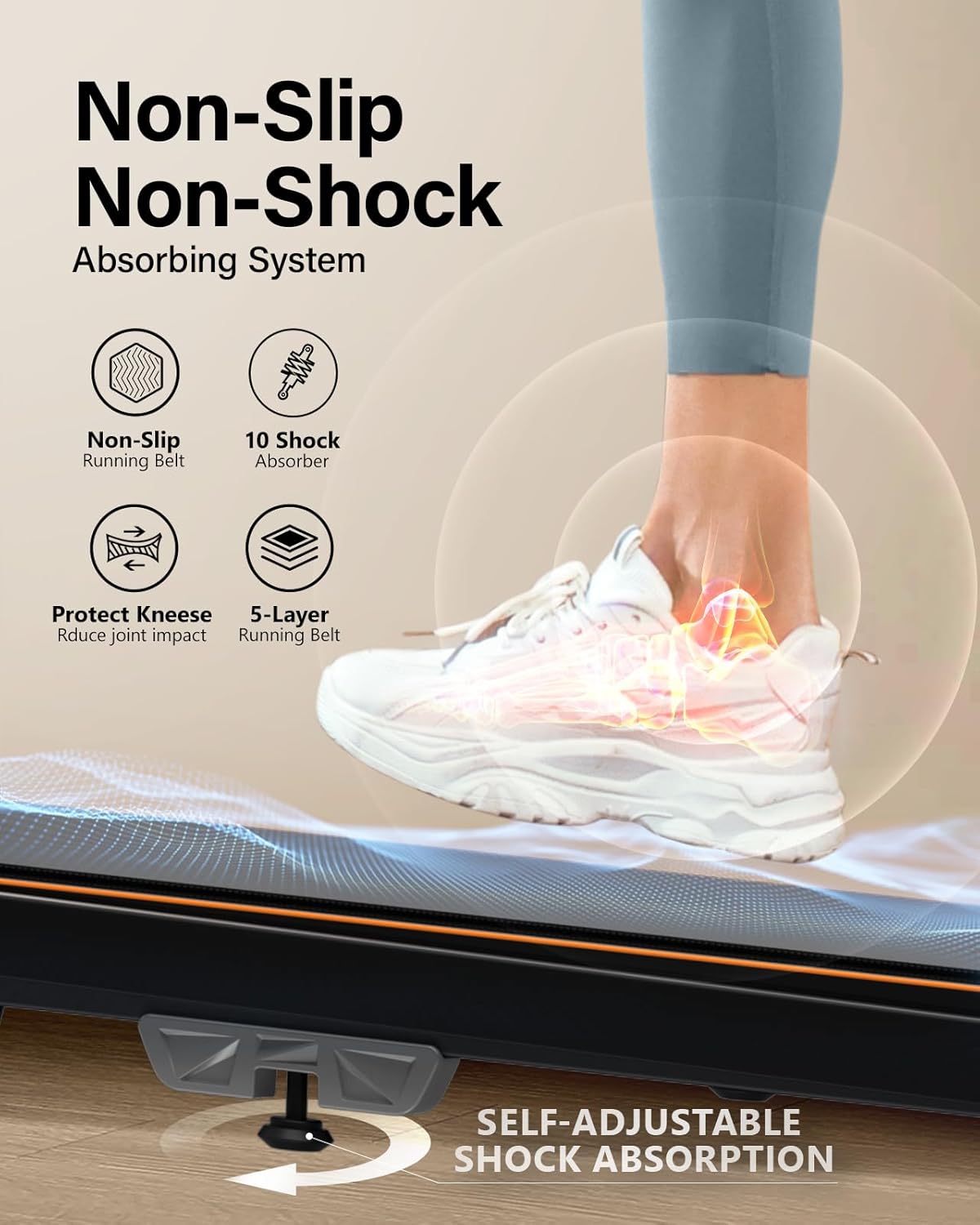 Walking Pad Treadmill with Incline, Under Desk Treadmill for Home Office, 4 in 1 Portable Folding Treadmills, 265lbs Capacity 2.5HP Low-Noise Walking Pad for Walking Jogging Running