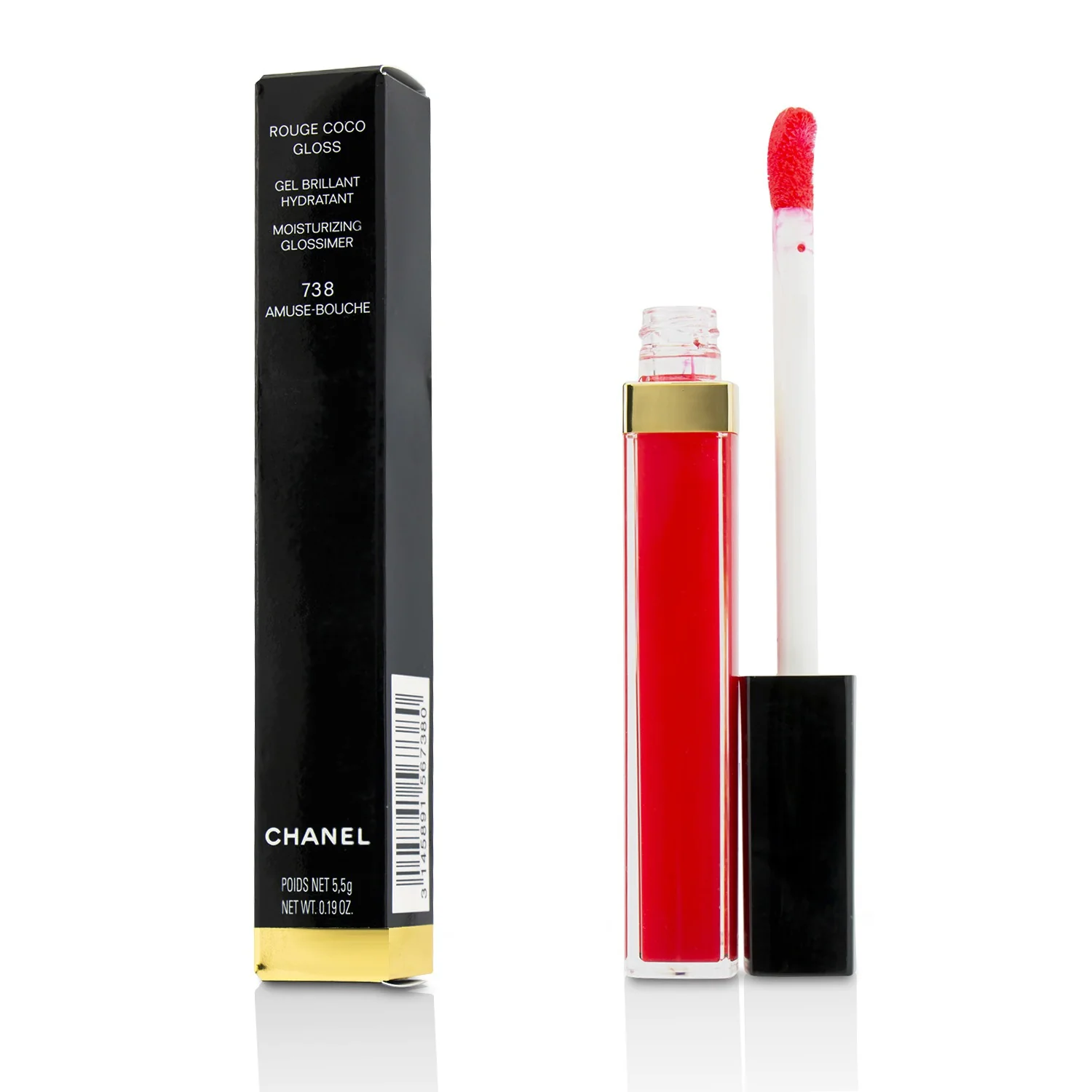 Chanel Rouge Coco Gloss Moisturizing Glossimer - # 824 Rouge Carmin  5.5g/0.19oz