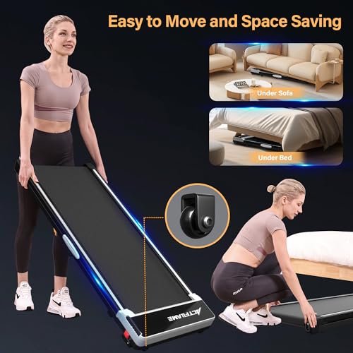 Walking Pad Treadmill with Incline, Under Desk Treadmills, Portable Treadmill for Home Office, Walking Pad 4 in 1 Treadmill for Walking Running, 2.5HP Compact Treadmill with Remote Control
