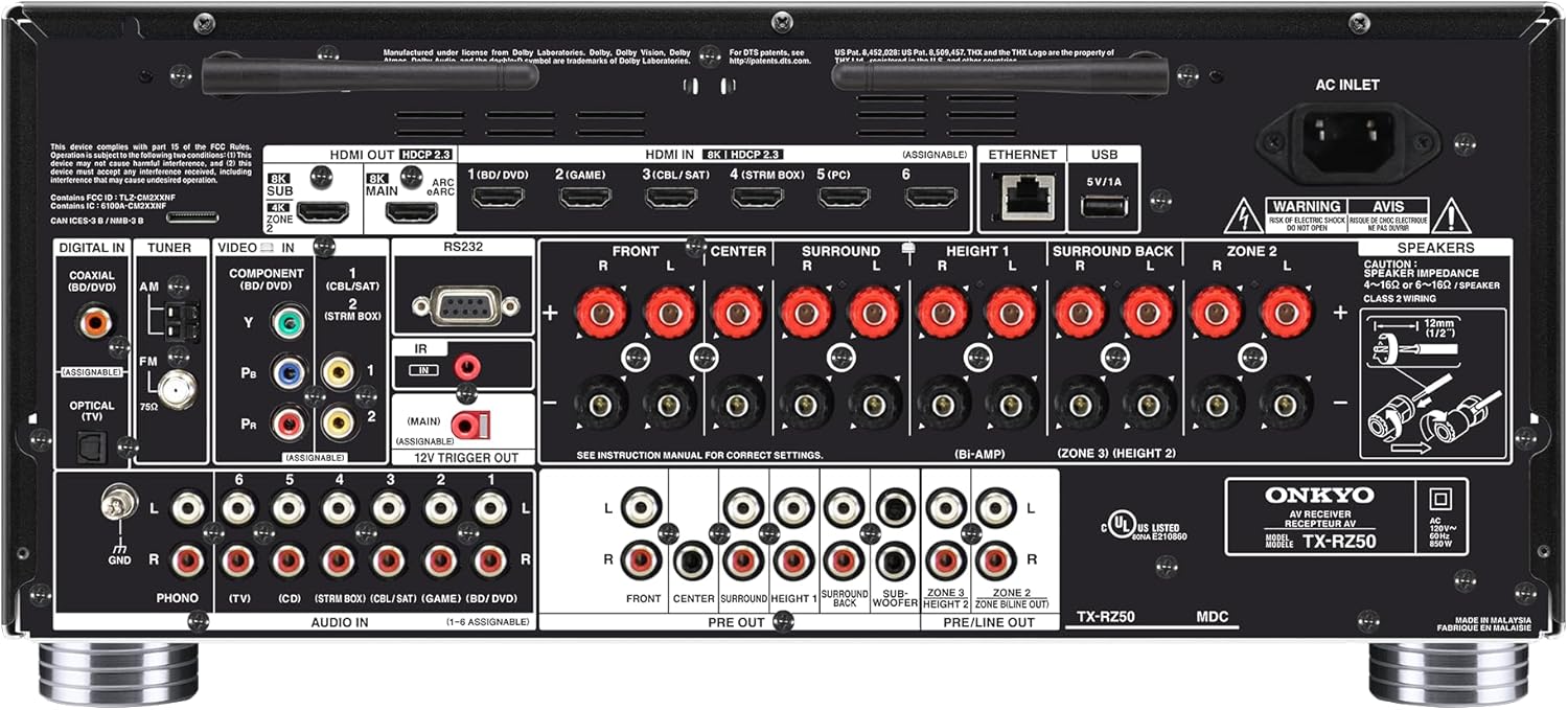 Onkyo TX-RZ50 9.2-Channel THX Certified AV Receiver