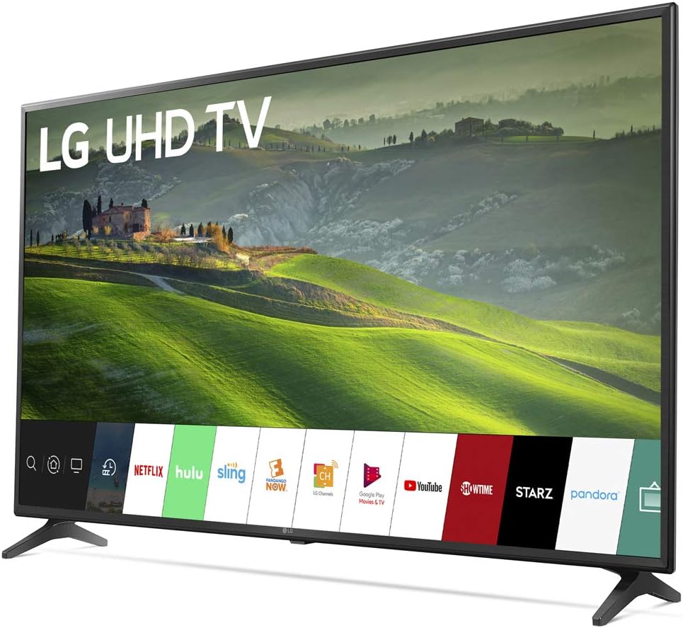 LG 49UM6900 49-inch HDR 4K UHD Smart IPS LED TV Bundle with Deco Mount Flat Wall Mount Kit, Deco Gear Wireless Backlit Keyboard and 6-Outlet Surge Adapter with Night Light