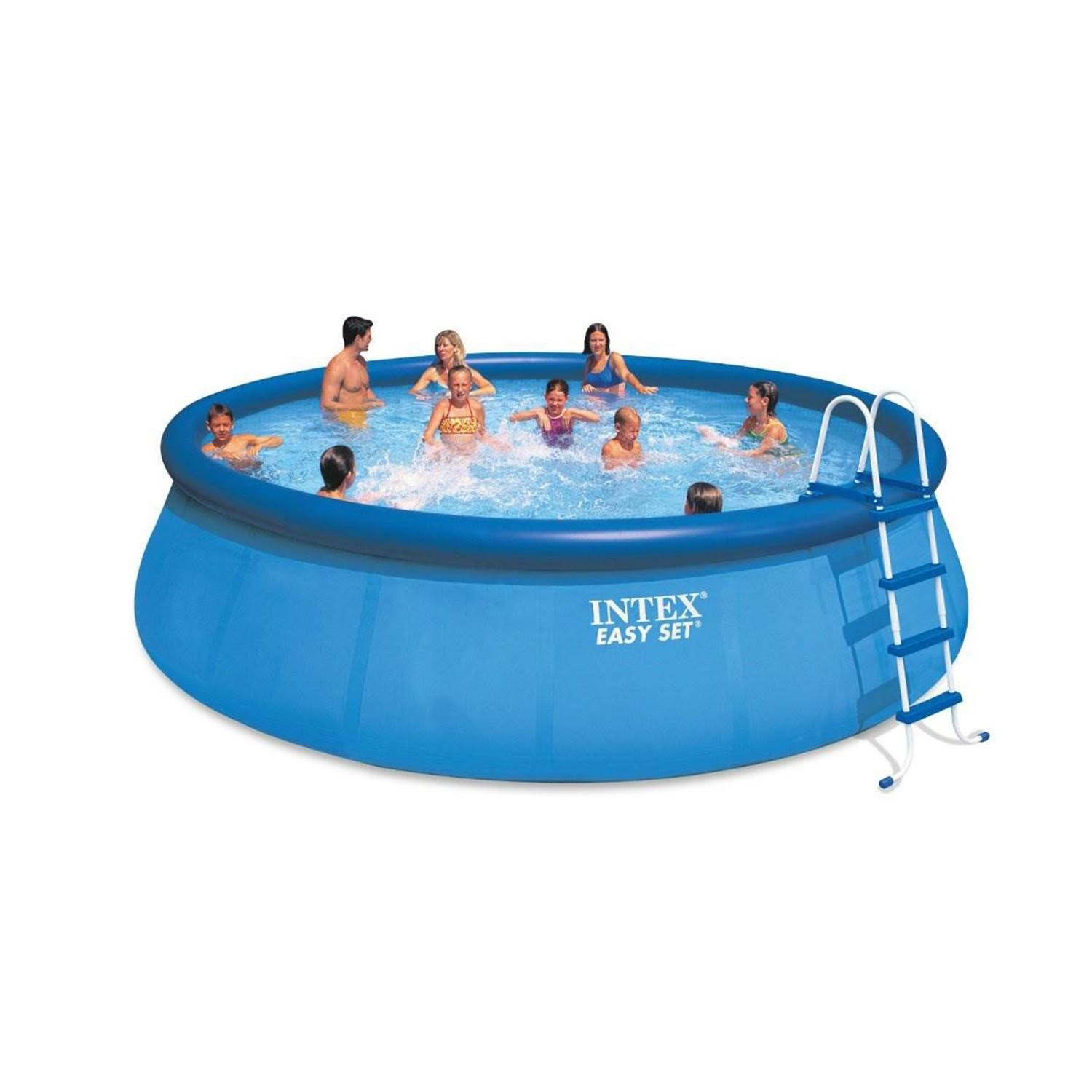 Intex 18& x 48x22 Inflatable Easy Set Above Ground Pool Set + Filter Cartridge (6)