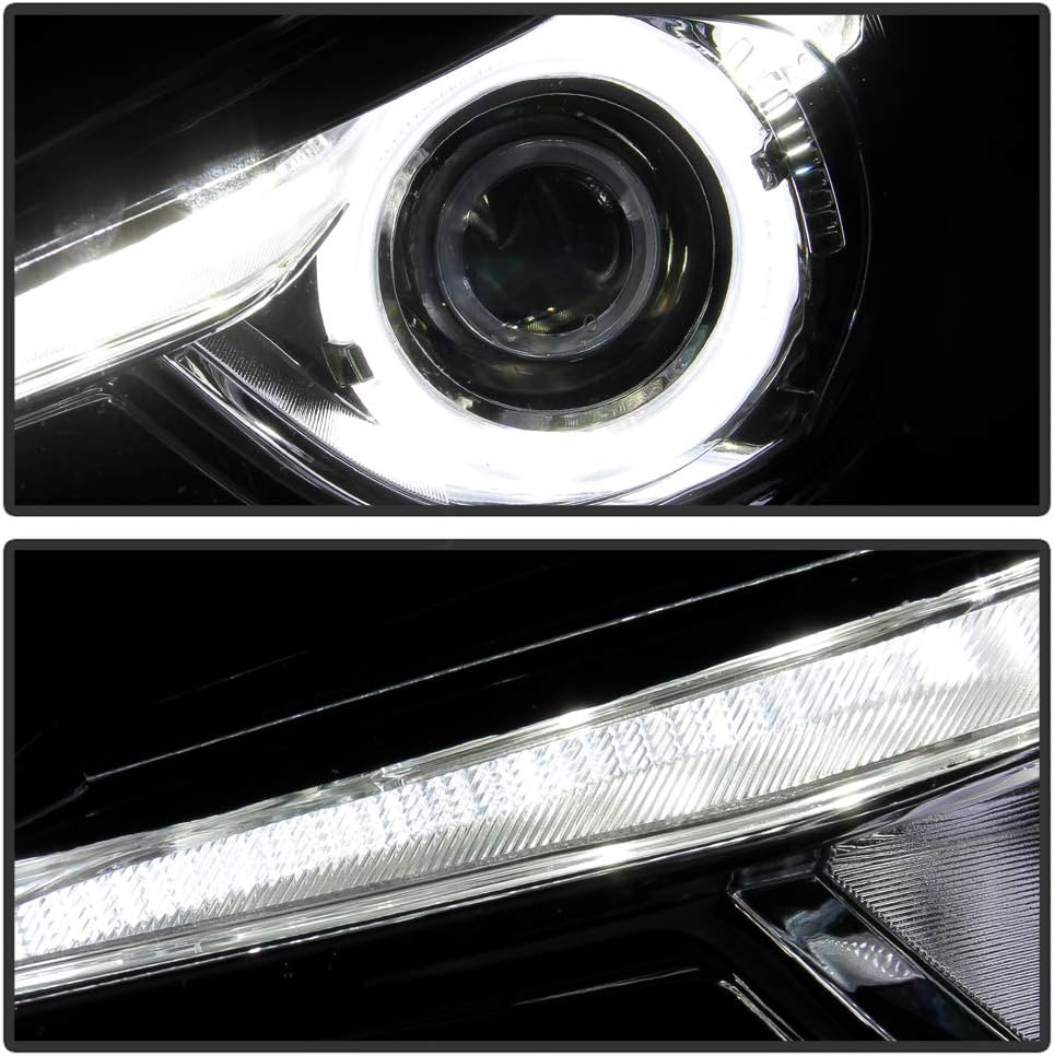 ACANII - For [Halogen Model Only] 2014 2015 2016 Mazda 3 LED Tube Upgrade Projector Headlights Headlamps Assembly Pair