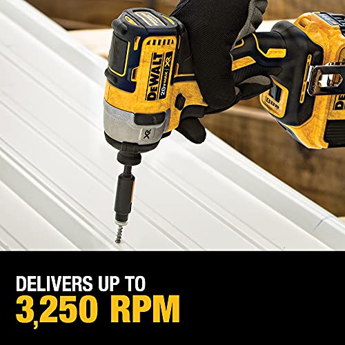 DEWALT 20V MAX* XR Impact Driver Kit, Brushless, 3-Speed, 1/4-Inch, 4.0-Ah (DCF887M2), Black