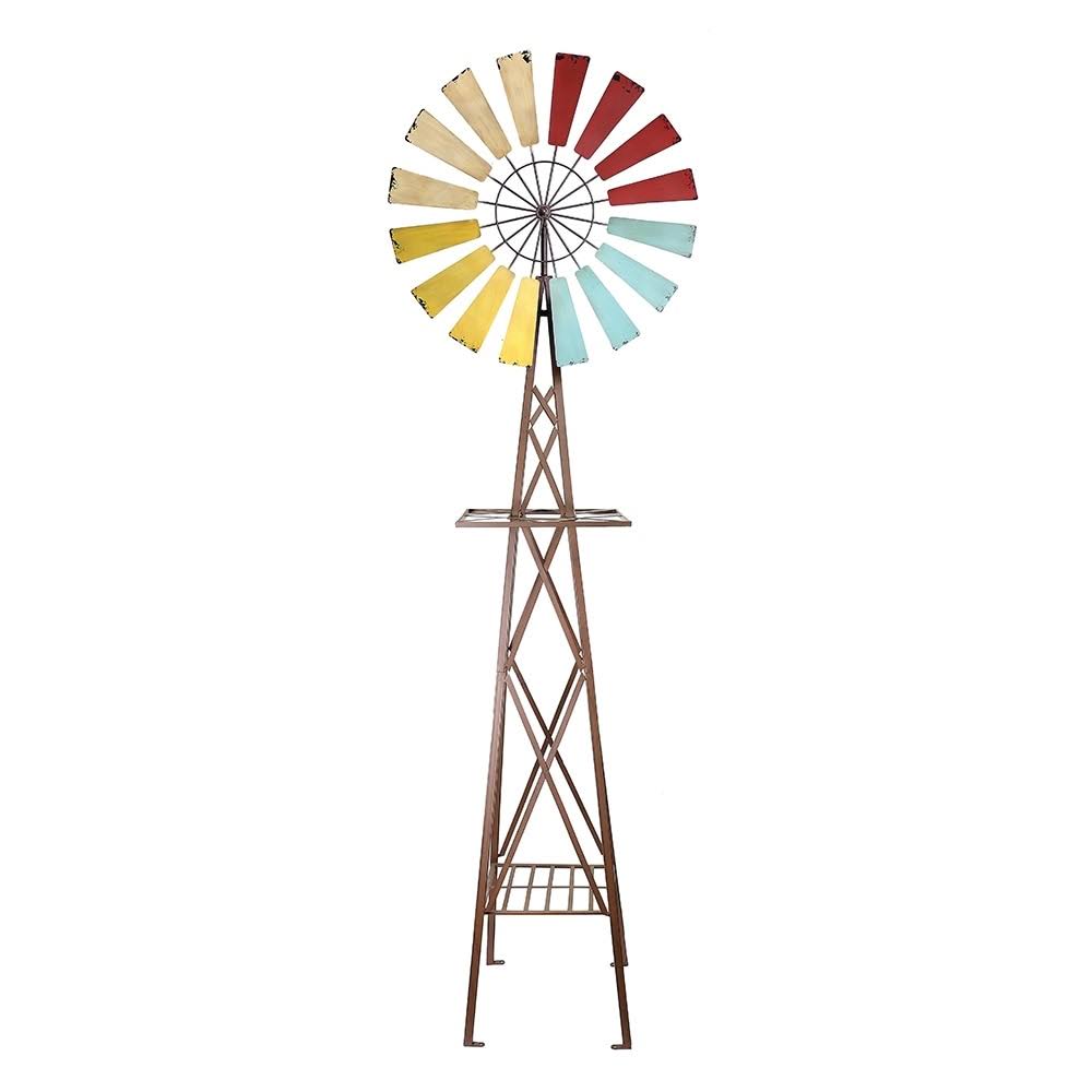 Alpine Metal Windmill Garden Stand