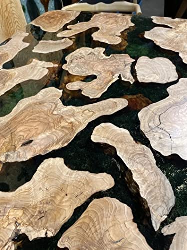 Personalized Large EPOXY Table, Resin Dining Table for 2, 4, 6, 8 River Dining Table Top, Wood Epoxy Coffee Table Top, Living Room Table (without Stand, 36 x 20inches)