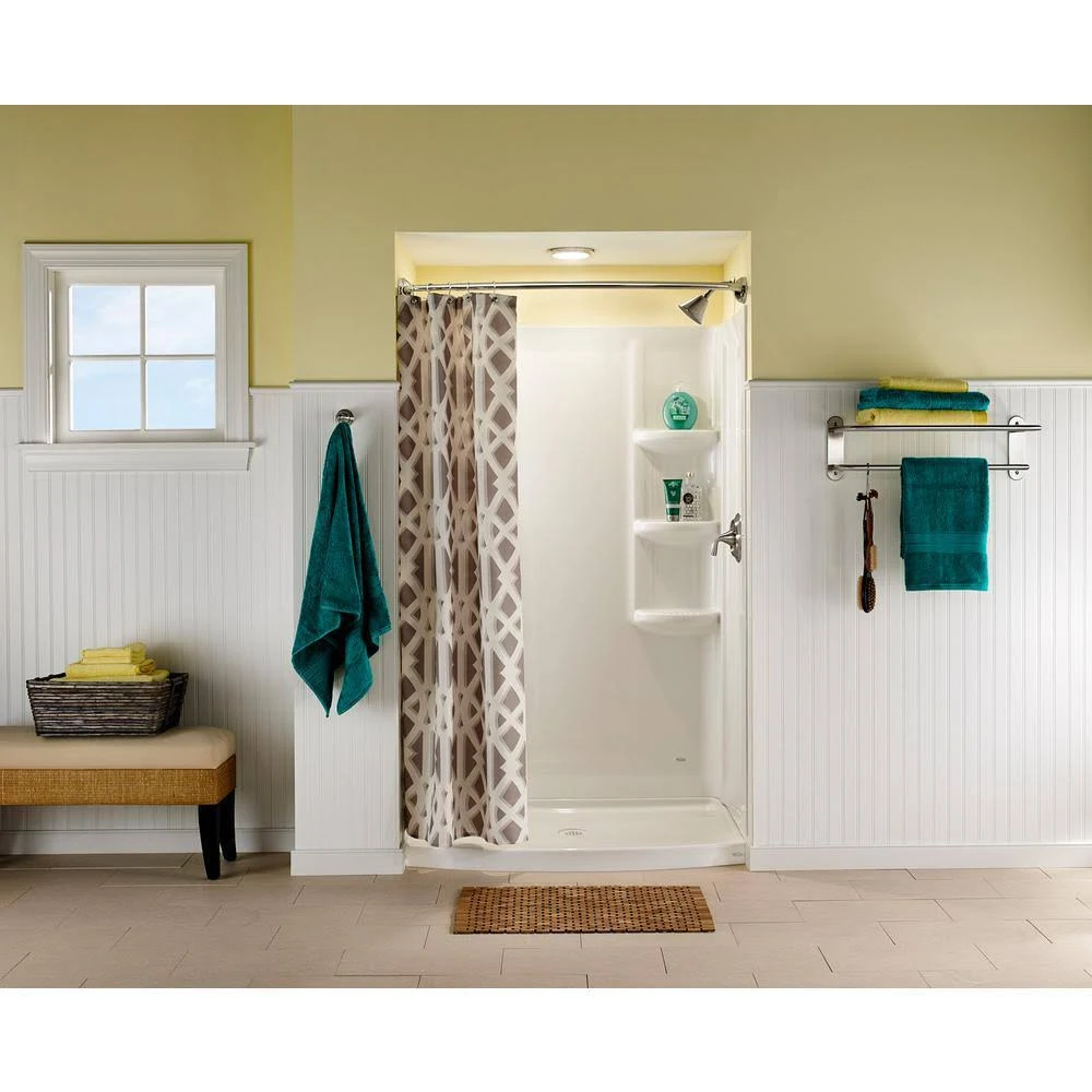 American Standard Ovation 30 in. x 48 in. 3-Piece Direct-to-Stud Shower Wall in Arctic White