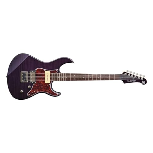 YAMAHA 6 String Solid-Body Electric Guitar, Right, Translucent Black, 612VII (PAC612VIIFM TBL)