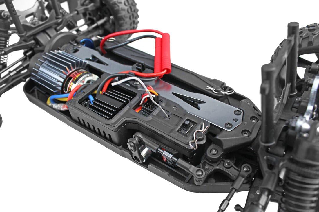 Redcat Racing Blackout SC 1/10 Scale Electric Short Course Truck with Waterproof Electronics Vehicle, Red