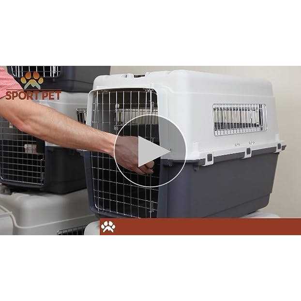 Sportpet Designs Plastic Kennels Rolling Plastic Wire Door Travel Dog Crate - Pet Supplies online store