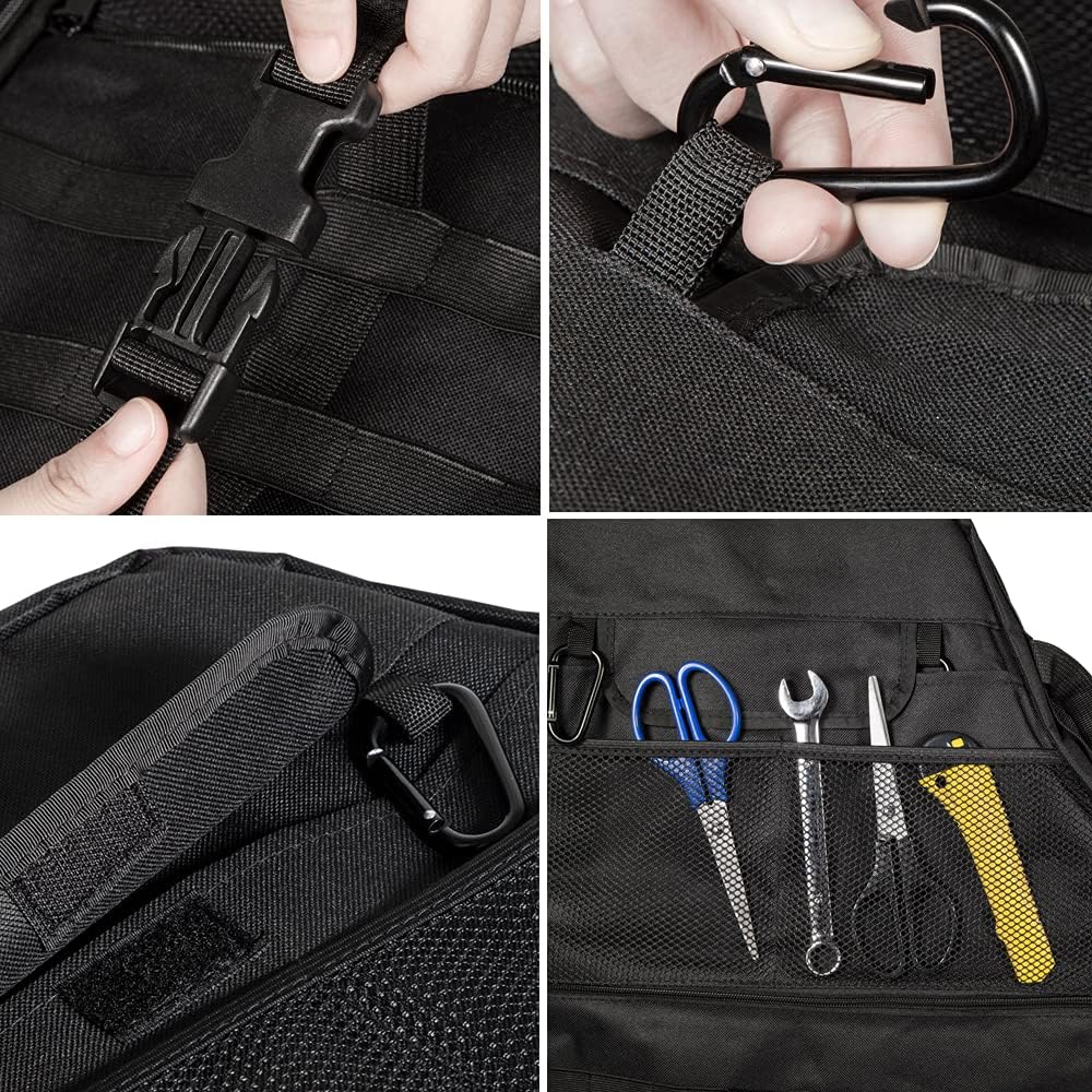 Opall Fits Jeep Wrangler Roll Bar Storage Bag Cage with Multi-Pockets & Organizers & Cargo Bag Tool Kits for Jeep Wrangler JK JL TJ LJ & Unlimited 4-Door 1997-2021