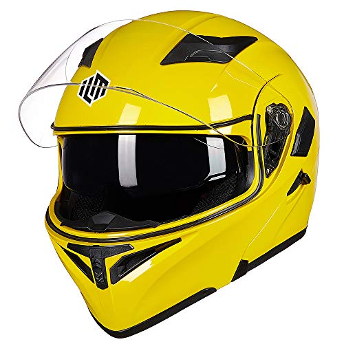 ILM Motorcycle Dual Visor Flip up Modular Full Face Helmet DOT 6 Colors Model 902