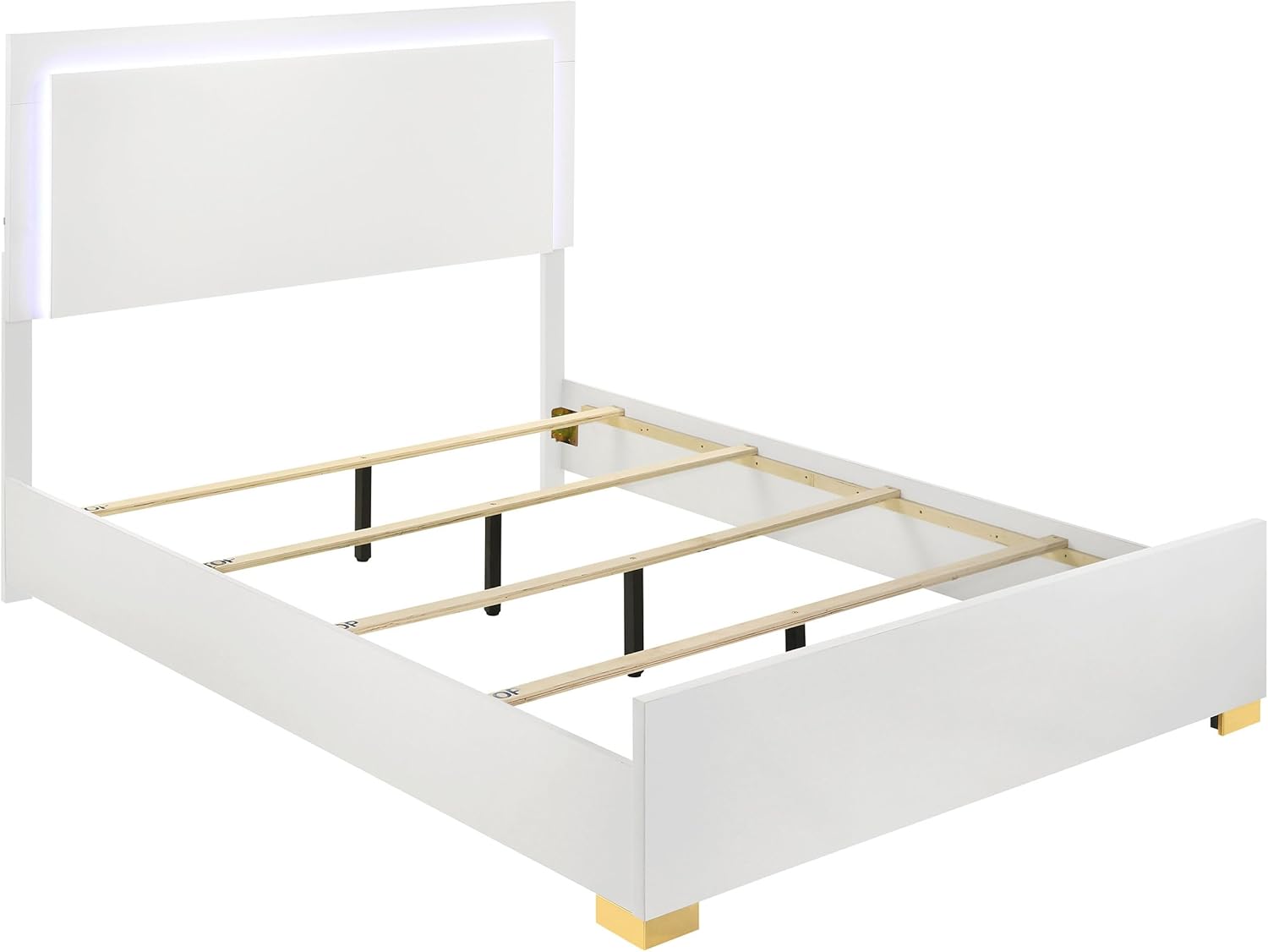 Coaster Home Furnishings Marceline 4-Piece Queen Bedroom Set with LED Headboard White