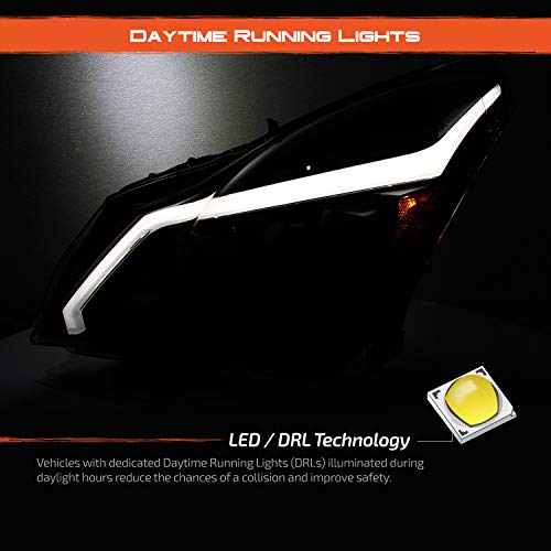 AKKON - For 2010-2013 G37/G25 2015 Q40 Sedan New Clear LED Sequential LED Signal Tube Projector