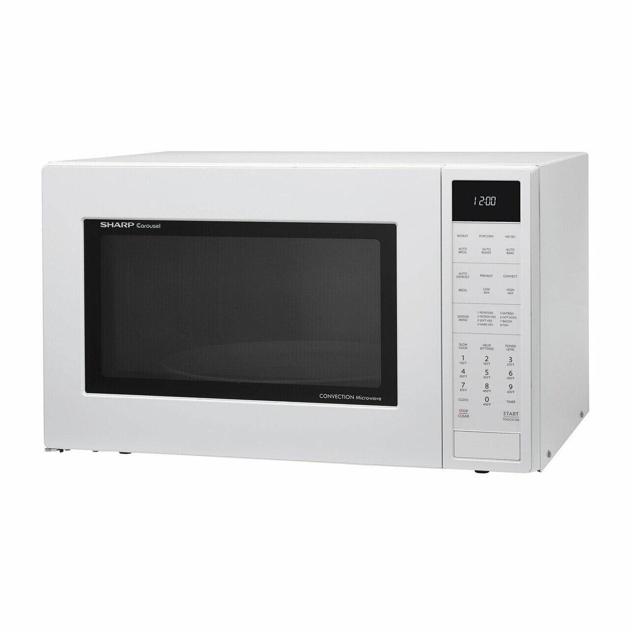 Sharp Carousel Countertop Convection + Microwave Oven 1.5 CU. FT. 900W with Matte White Finish
