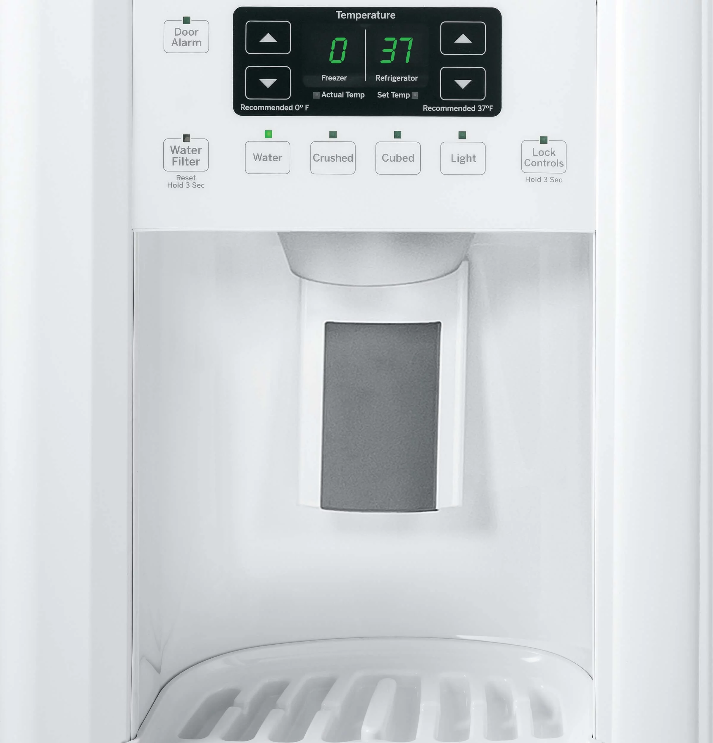 GE Appliances GSS23GGKWW 33 Inch Freestanding Side by Side Refrigerator White
