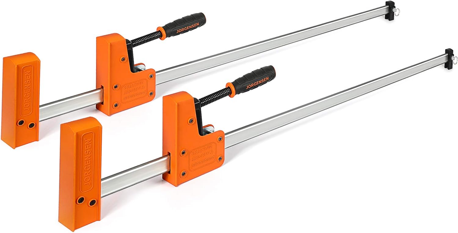 Jorgensen Cabinet Master 24-inch 90° Parallel Jaw Bar Clamp, 2-pack…
