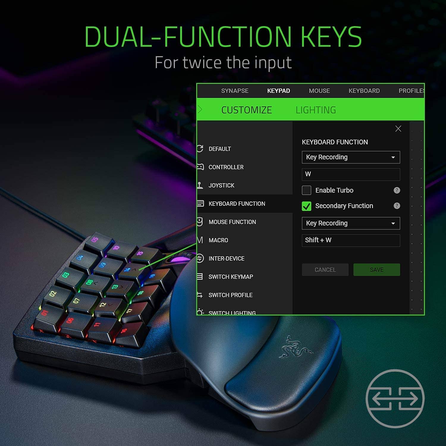 Razer Tartarus Pro Gaming Keypad Black – Analog Optical