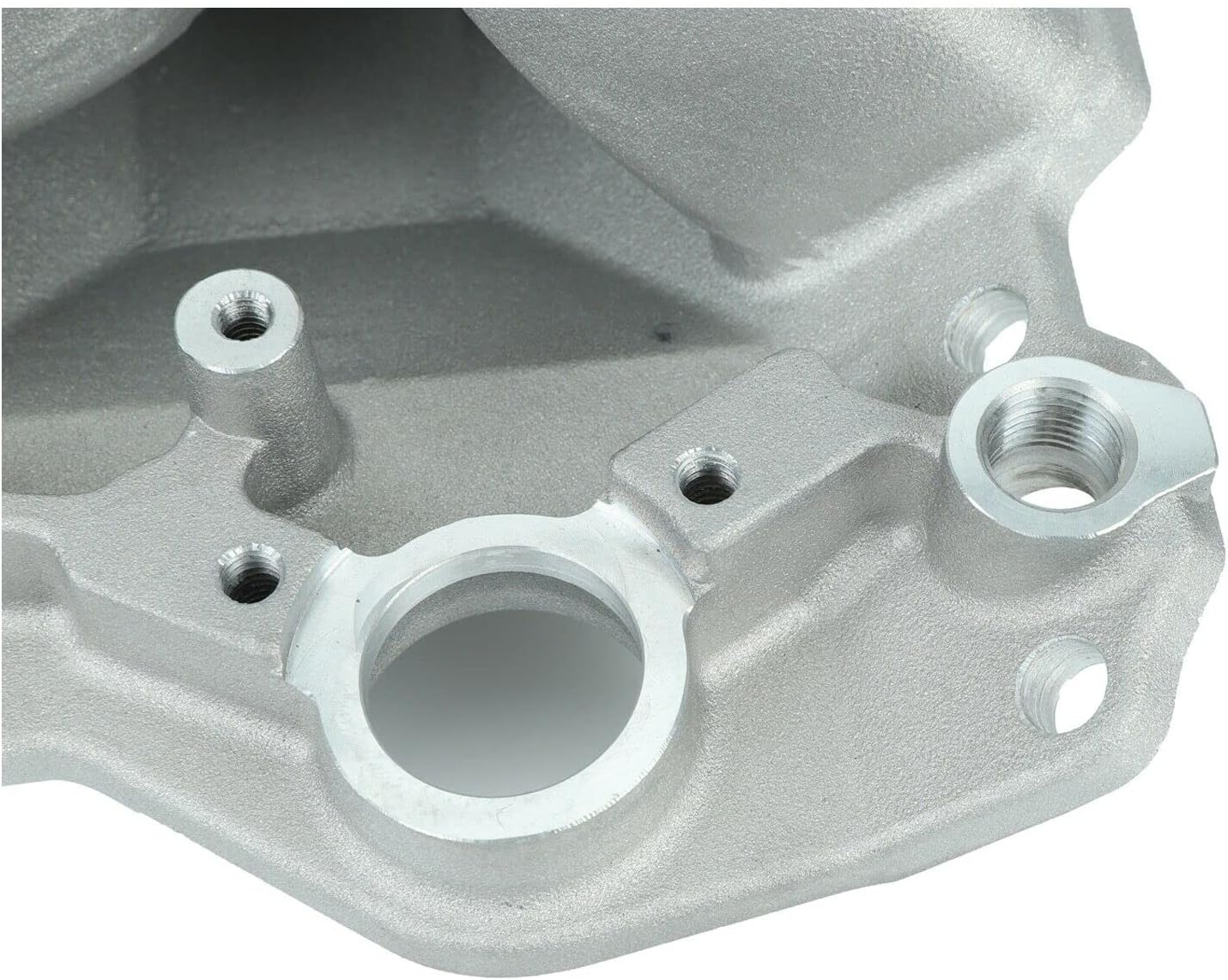 Small Block Chevy Dual Plane Air Gap Satin Aluminum Intake 1500-5500 RPM SBC 350 400