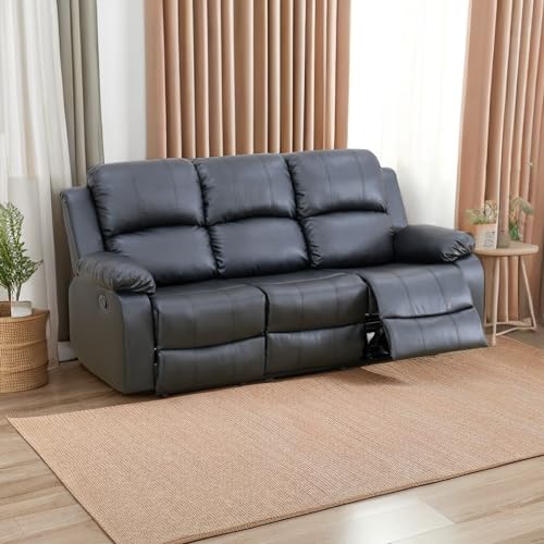 A Ainehome Contemporary Furniture Bonded Leather Recliner Sofa Set Living Room Set, Couch and Loveseat Sets, Brown Sofa Set, Loveseat, Leather Sofa Set for Linving room.(Brown)