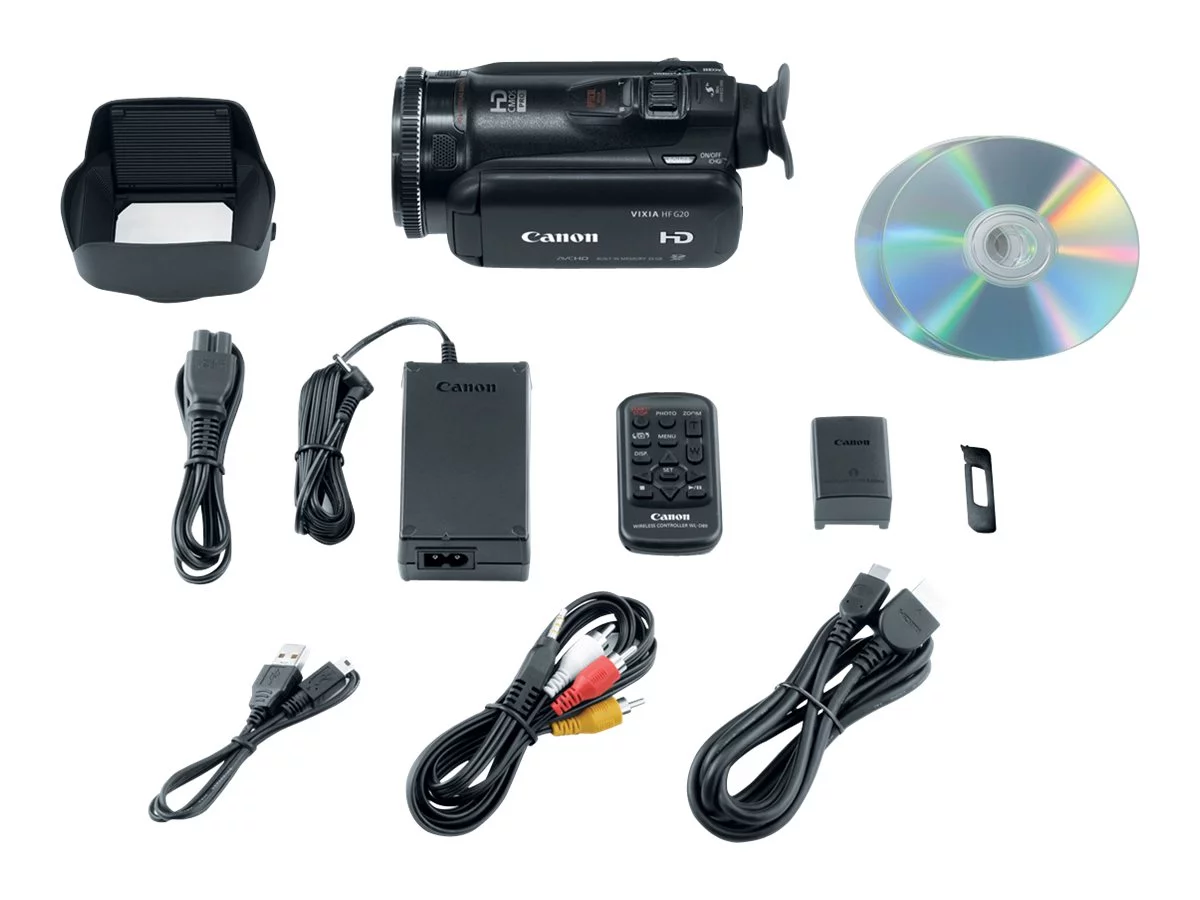 Canon VIXIA HF G20 - Camcorder - 1080p - 2.37 MP - 10x optical zoom - flash 32 GB - flash card