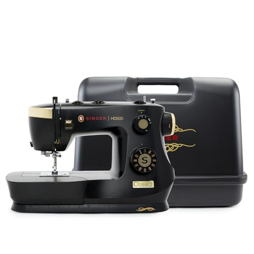 SINGER Heavy Duty 500 Classic Sewing Machine with Accessory Kit | Strong Motor with Enhanced Piercing Power, 23 Built-In Stitches, Full Metal frame, 1-step Buttonhole & LED Light