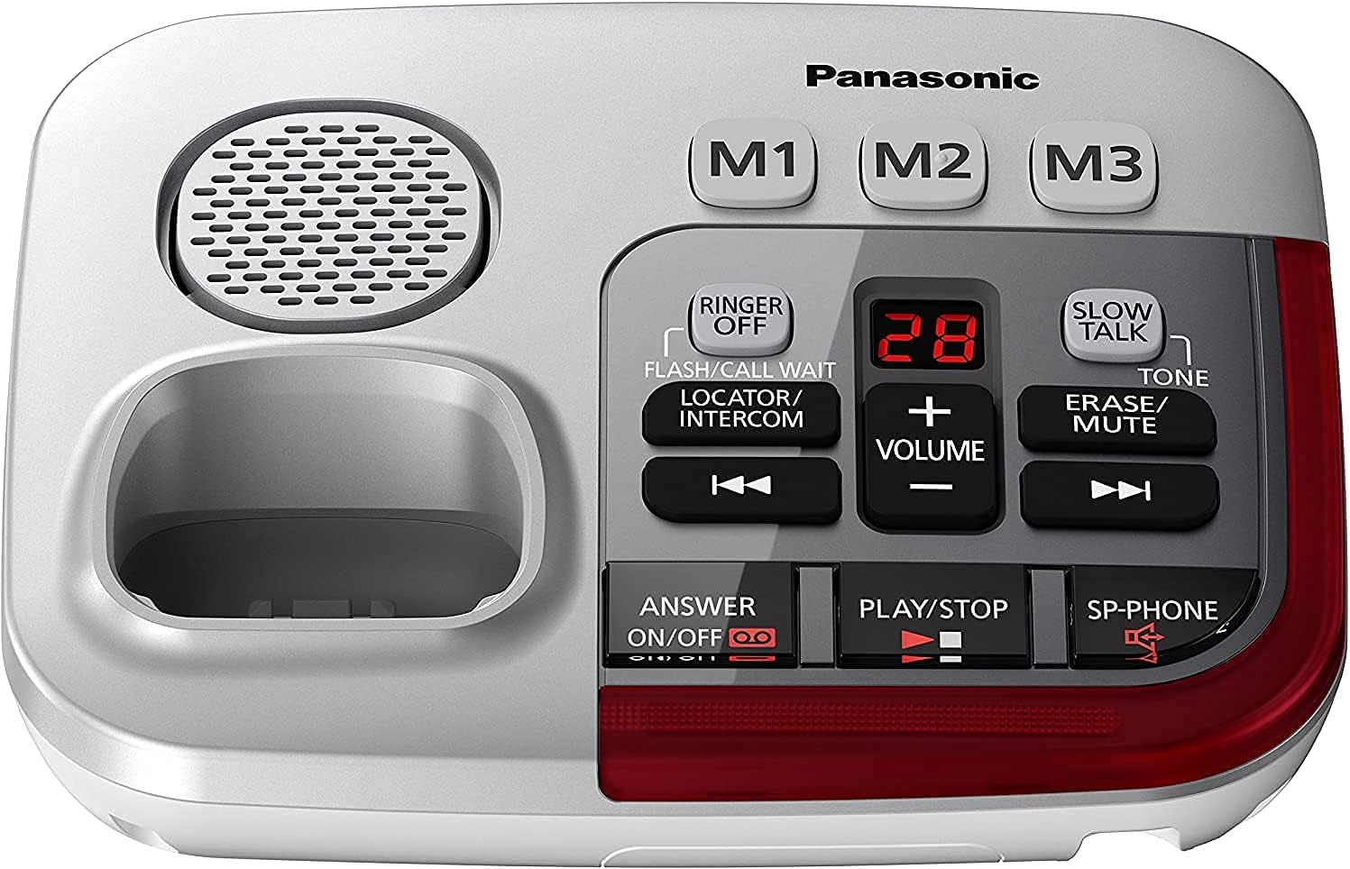 Panasonic KX-TGM450S + (2) KX-TGMA45S Digital Answering Machine with Volume Boost Control for Amplified Caller Voice Cordless Telephone-3 Handset