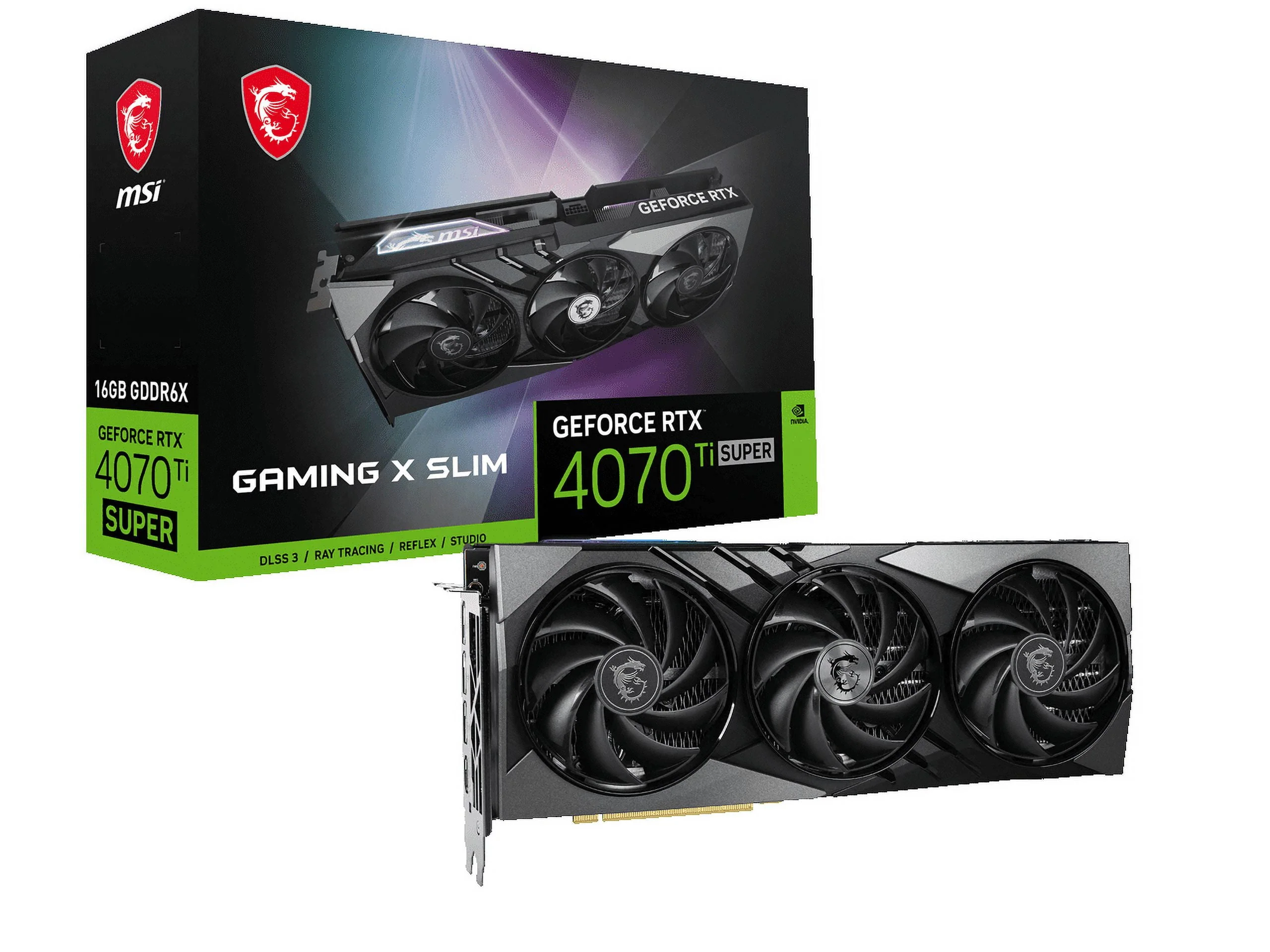 MSI Gaming GeForce RTX 4070 Ti SUPER 16GB GDDR6X PCI Express 4.0 ATX Video Card RTX 4070 Ti SUPER 16G GAMING X SLIM