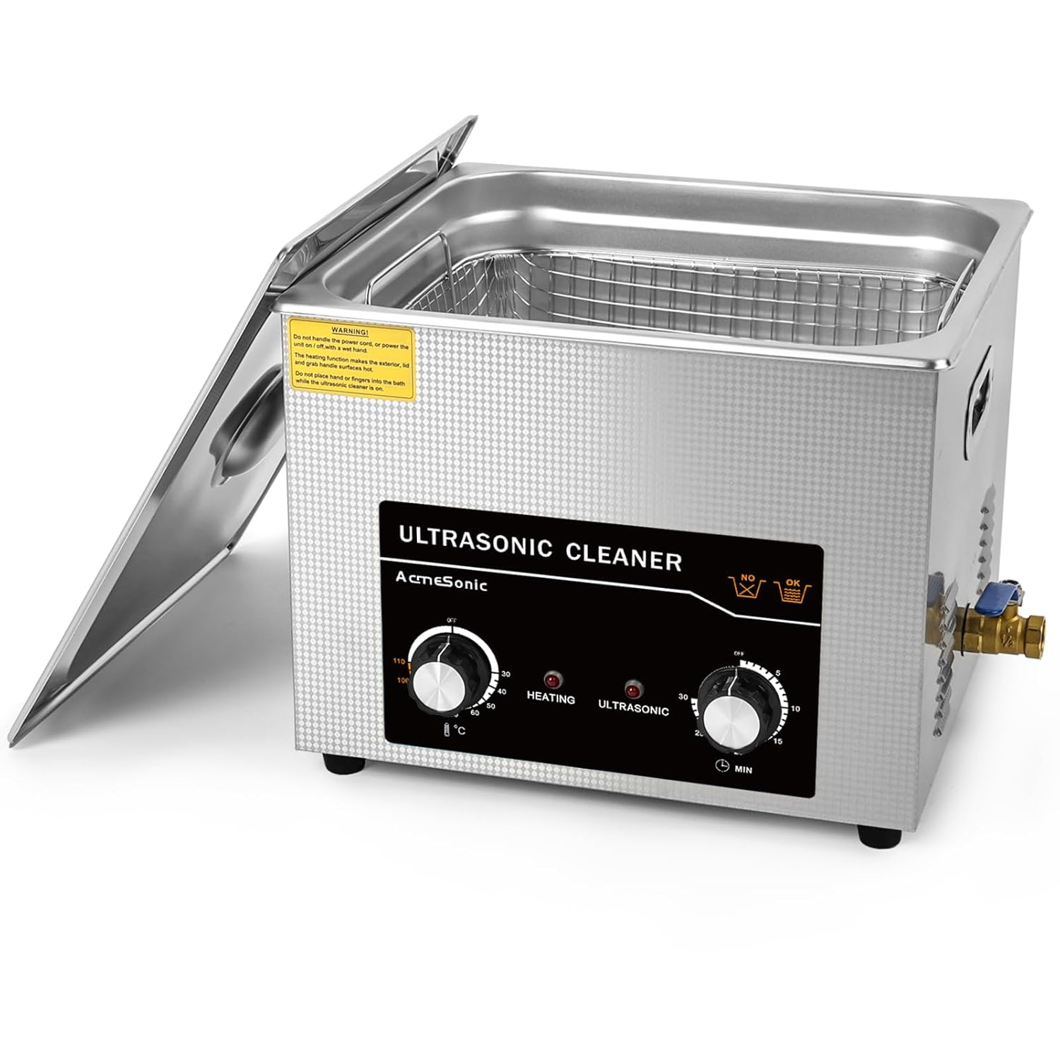 Ultrasonic Cleaner 15L Ultrasonic Cleaners with Heater 360w 40kHz High-Frequency Deep Cleaning Machine for Cleaning, Jewelry, Coins, Metal Small Parts, Circuit Board, Lab Tools, etc