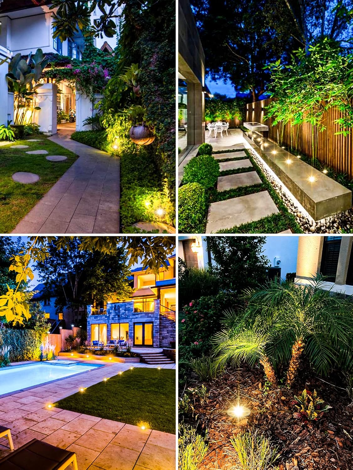 ZUCKEO Low Voltage Landscape Lights 3W LED Well Lights, 12V-24V Landscape Lighting Outdoor In-Ground Lights IP67 Waterproof Paver Light for Driveway Deck Step Garden Warm White (2 Pack)