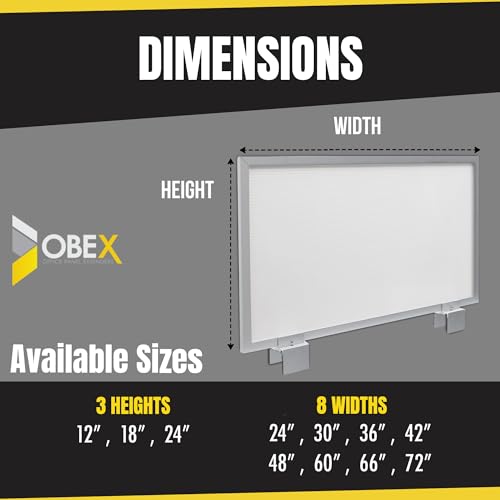 Privacy Screen & Office Panel Extender for Office Cubicles, Polycarbonate Desk Privacy Panel & Divider for Office Cubicle, 12" X 48", White
