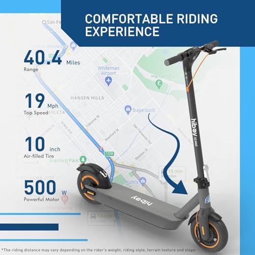 Hiboy S2/S2 Pro/S2 MAX Electric Scooter, 350-500W Motor, 8.5"-10" Solid Tires, 17-40.4 Miles Range, 19 Mph Folding Commuter Electric Scooter for Adults (Optional Seat)
