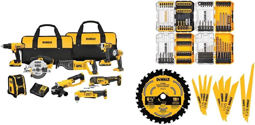 DEWALT 20V Max Cordless Drill Combo Kit, 10-Tool (DCK1020D2)