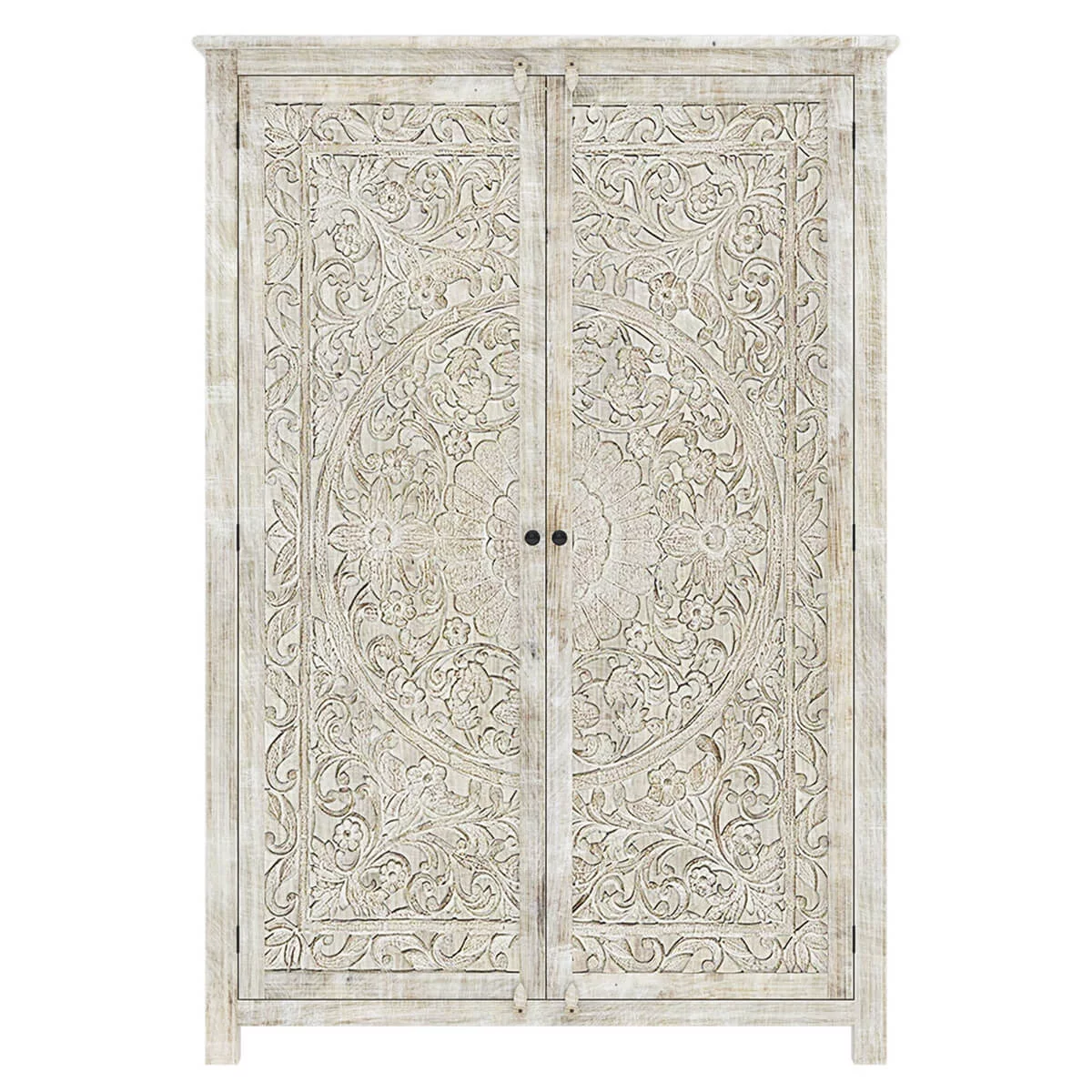 Vintage Carved Wooden Wardrobe/Cabinet/Armoire