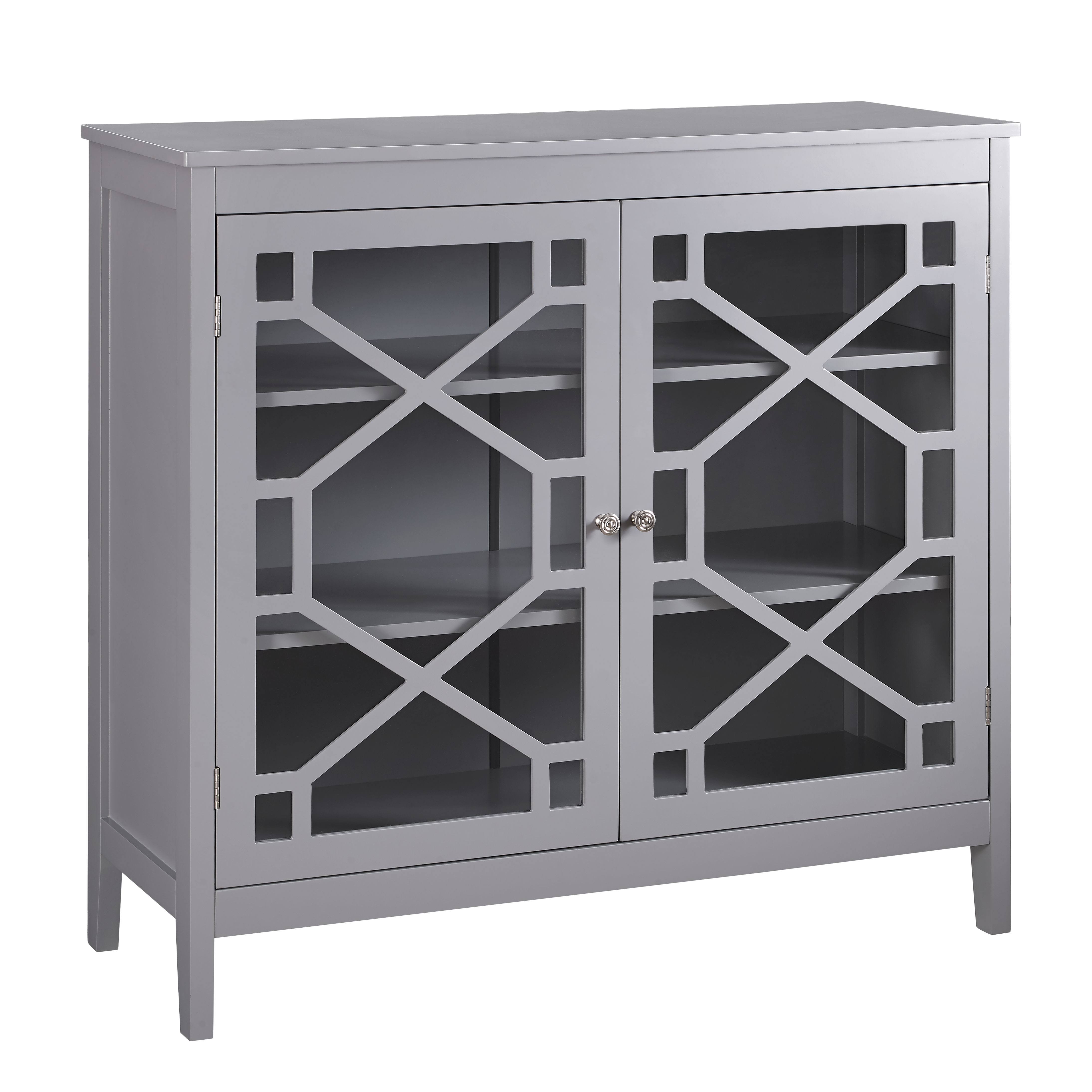 Fetti Gray Large Cabinet Linon