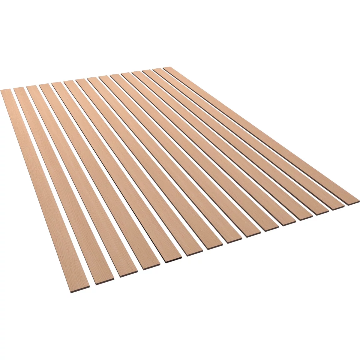 Ekena Millwork 94"H x 3/8"T Adjustable Wood Slat Wall Panel Kit w/ 3"W Slats, Alder (contains 15 Slats)
