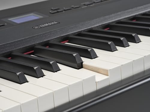 Yamaha 88-Key Weighted Portable Digital Piano Keyboard with Music Rest, Sustain Foot Switch, Built-in Speakers, USB Connectivity, Black (P45B)