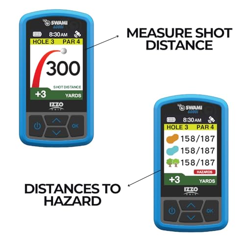 Izzo Swami 6000 Handheld Golf GPS Water-Resistant Color Display With 38,000 Course Maps & Scorekeeper Model may vary