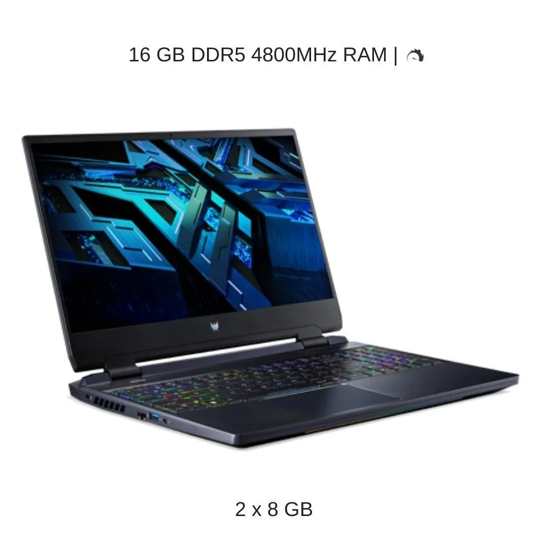 HIDevolution ACER Predator Helios 300 15.6" QHD 240Hz, 1.7 GHz i7-12700H, RTX 3070 Ti, 16 GB 4800MHz RAM, 2 TB PCIe SSD, Window 11 Pro