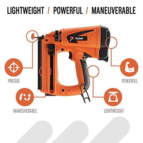 Paslode Cordless Finish Nailer 916000 16 Gauge Battery and Fuel Cell Powered No Compressor Needed