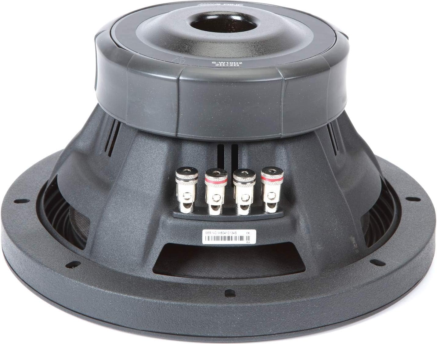 Alpine Bundle Compatible with 2001-2005 Ford Explorer S-W10D4 Single 10" Loaded Sub Box Enclosure