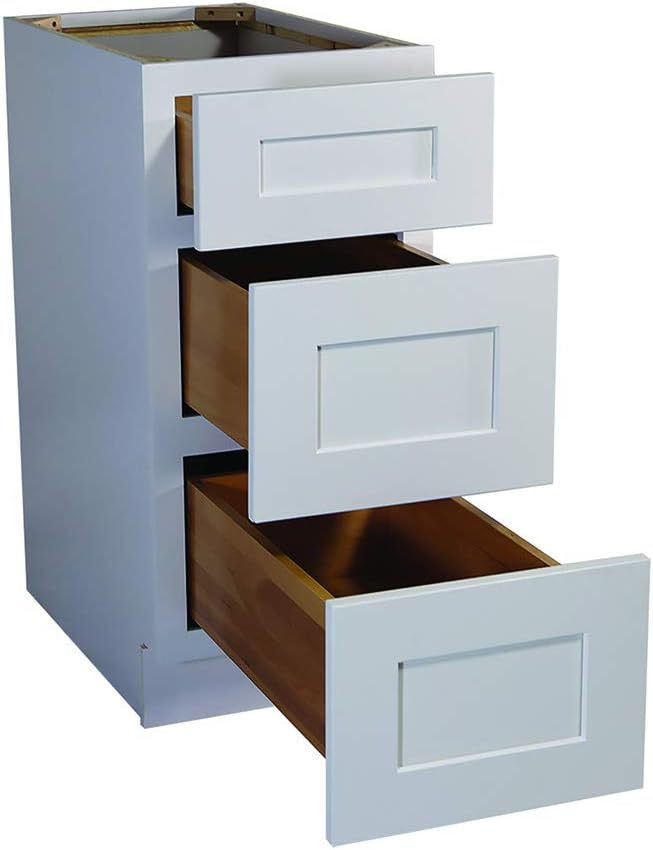 Design House Brookings 15-Inch Drawer Base Cabinet, White Shaker