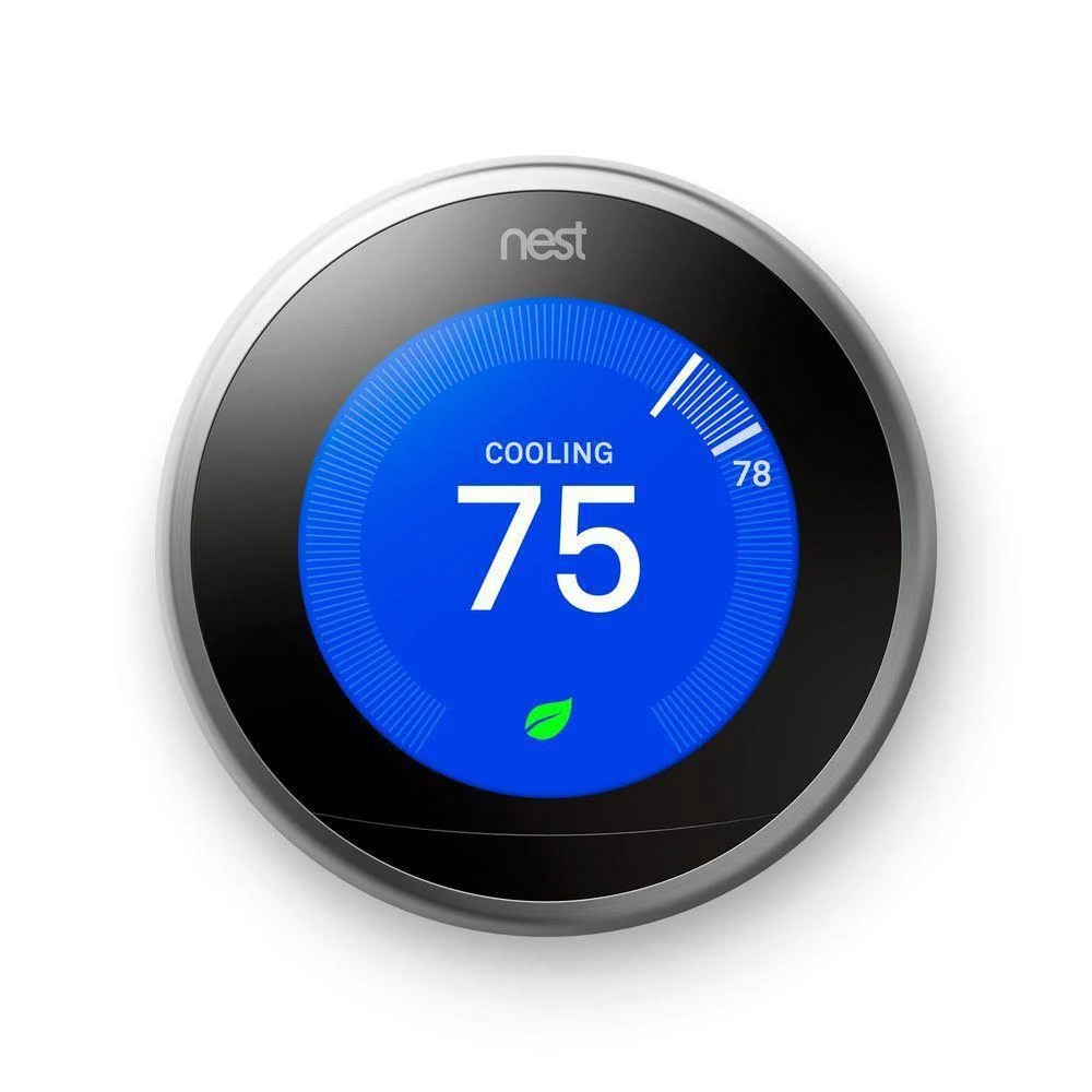 Nest Learning Thermostat 3rd Gen in Stainless Steel (2-Pack) and Google Nest Temperature Sensor (3-Pack)