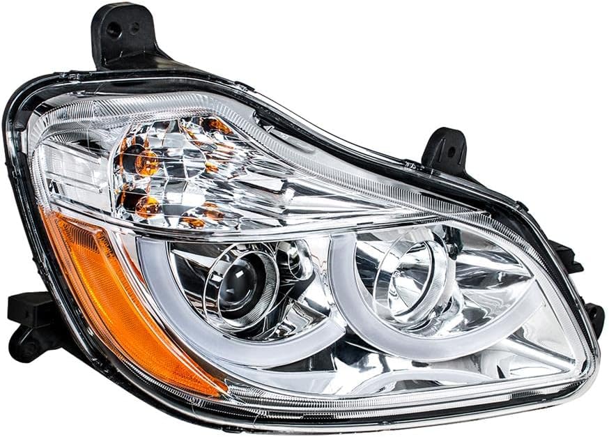 United Pacific 31455 Chrome Projection Headlight W/LED Position Light For 2013-2021 Kenworth T680 -Passenger